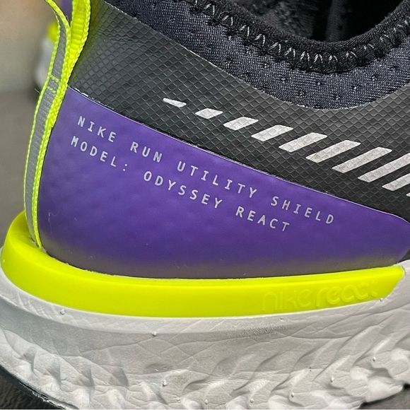 Nike Odyssey React 2 Shield BQ1672-002 Women's Black & Purple Running Shoe Sz 9M - Picture 11 of 16